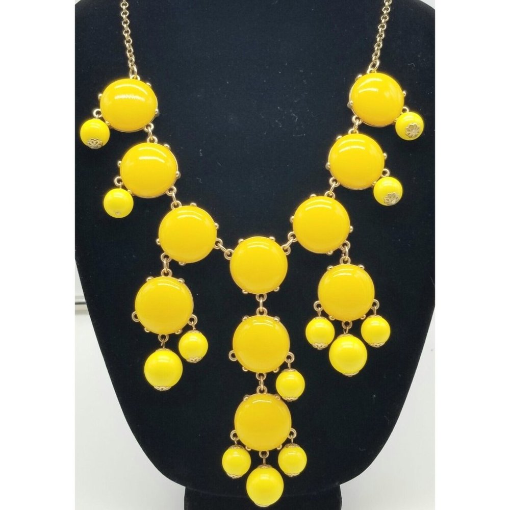Bumblebee Yellow Acrylic Bubble Statement Necklace - image 1